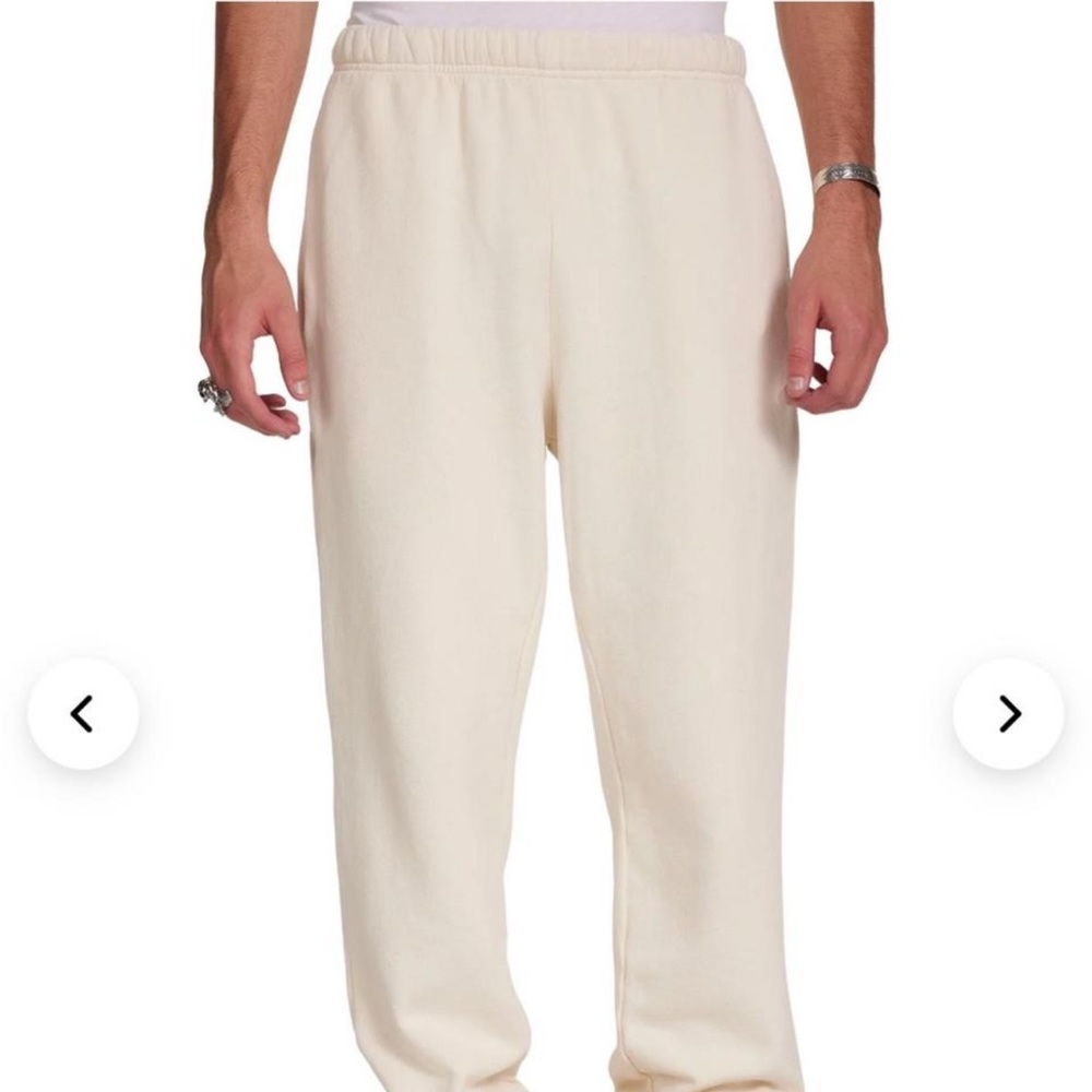 Les Tien Cream Joggers with Elastic Waist